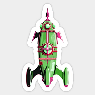 Steampunk Rocket Sticker